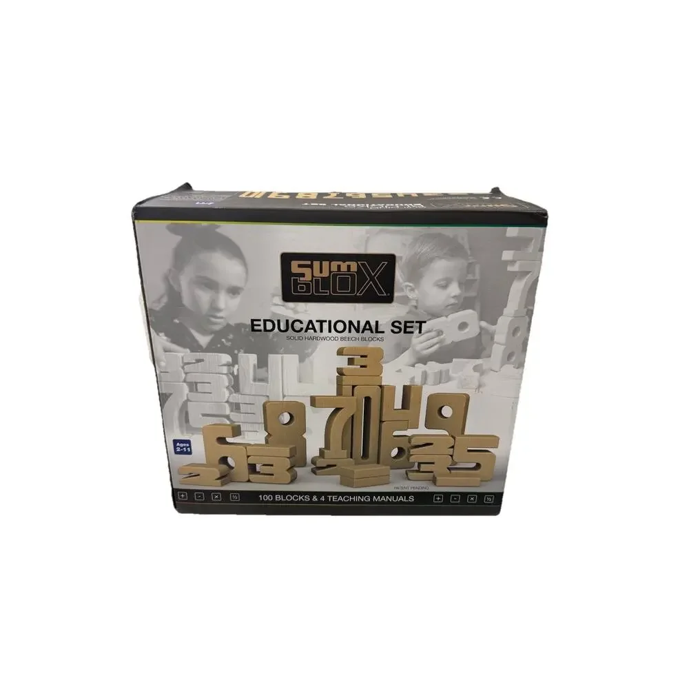 Sum Blox Education Set Teacher Homeschool Math 98 Blocks Curriculum